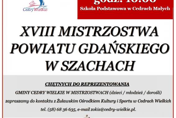 XVIII Mistrzostwa Powiatu Gdańskiego w Szachach